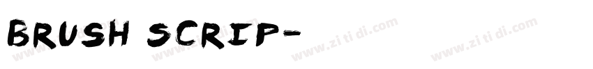 Brush Scrip字体转换 Brush Scrip字体转换